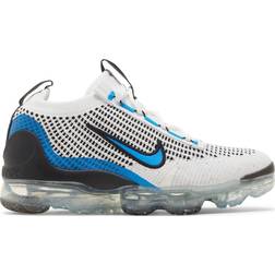 Nike Air VaporMax 2021 Flyknit GS - White/Black/Metallic Silver/Photo Blue