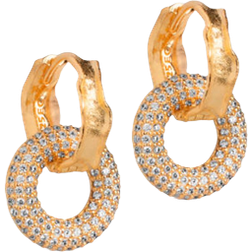 ENAMEL Copenhagen Celin Hoops Earrings - Gold/Transparent