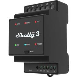 Shelly Pro 3 WiFi relæ, 3 kanaler - 3x16A