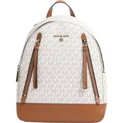 Michael Kors Brooklyn Medium Logo Backpack - Vanilla/Acorn