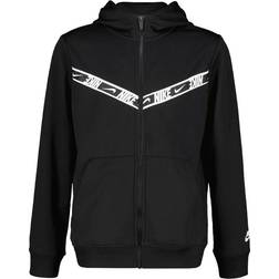 NIKE Sportswear Repeat Zip Hoodie - Black/Black/White (DQ5100-010)