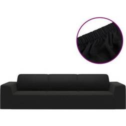 vidaXL 4-Seater Stretch Sofföverdrag Svart, Vit, Grå, Beige