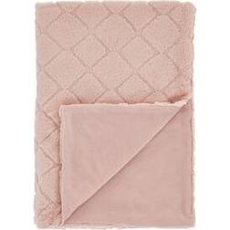 Catherine Lansfield Cosy Diamond Blankets White, Pink, Green, Grey (170x130cm)