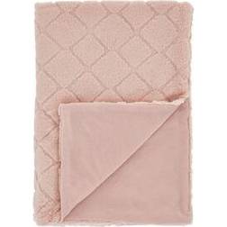 Catherine Lansfield Cosy Diamond Filt Grå, Grön, Rosa, Vit (170x130cm)