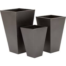 Deco 79 Modern Trapezoidal Iron Planter 3-pack