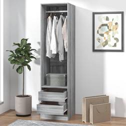 vidaXL Avec Tiroirs Sonoma Gris 50x50x200 cm Armoire 50x50cm