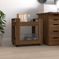 vidaXL Carrello Scrivania Rovere Marrone 60 x 45 x 60 cm Legno Multistrato Scrittoio