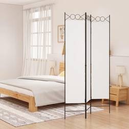 vidaXL 3-panels stof Rumdeler
