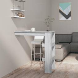 vidaXL De Pared Madera Contrachapada Gris 102x45x103.5 cm Mesa de bar 50x45cm