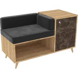 Hanah Home Banc D'entrée Design Marbré Anzer 100 x H 60 cm Banquette