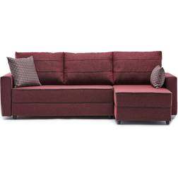LOTO LIVING Cama Rinconera Ece Derecho Rojo Burdeos Sofá Sofá 3 Plazas