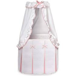 Badger Basket Majesty Rocking Baby Bassinet with Bedding Pad & Storage 16x30.2"