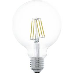 Eglo E27 LED-lampa, glödlampa Globe klassisk, glödlampa för retrobelysning, 4 watt (motsvarar 40 watt) 470 lumen, varmvit, 2 700 k, Edison glödlampa G95, Ø 9,5 cm