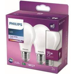 Philips Led-lampa Ekvivalent 75w E27 Kallvit, Ej Dimbar, Glas