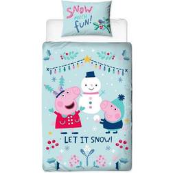 Peppa Pig Juego De Funda Nórdica Muñeco De Nieve - Azul