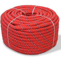 vidaXL Corde Bateau Polypropylène 8 mm 500 m Rouge Gréement Corde de Levage