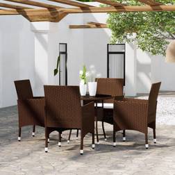 vidaXL Garden Tempered Bistro Set