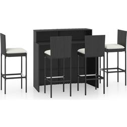 vidaXL black, 5 Outdoor Bar Set