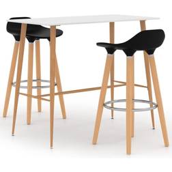 vidaXL 3 pcs Mobilier de Bistrot Meubles de Pub Table Ensemble de Bar d'Extérieur