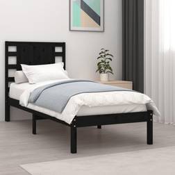 vidaXL Estructura De Cama Madera Maciza De Pino Negra 100x200 cm - New