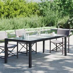 vidaXL Table de Jardin Noir 190x90x75 cm