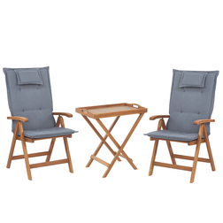 Beliani Rustic Garden Café-Set, 1 Tisch einschl. 2 Stühle
