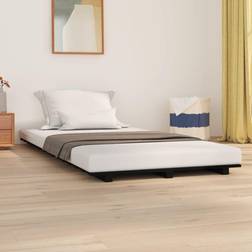 vidaXL Estructura De Cama Madera Maciza De Pino Negro 100x200 cm