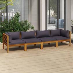 vidaXL 4-Seater Patio Sofa with Lounge-Set