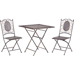 Beliani Garden Café-Set, 1 Tisch einschl. 2 Stühle