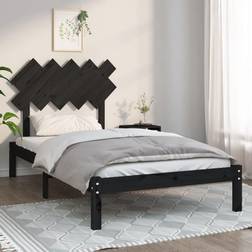 vidaXL black, 100 Solid Wood Bed Frame