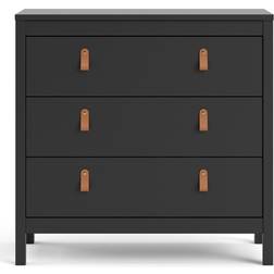 Furniture To Go Barcelona Matt Black Chest of Drawer 82.1x79.7cm