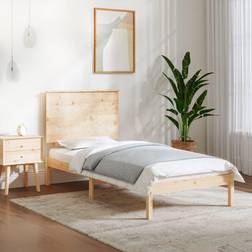 vidaXL brown, 100 Solid Wood Pine Bed Frame Sängram