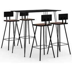 vidaXL 5 Piece Bargruppe, 1 Tisch einschl. 4 Stühle