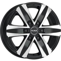 Mak Stone6 Black Machined Face 8.5x20 6/130 ET60 B84.1