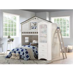 Acme Furniture House Collection 37165 80" Twin Loft Bed with Desk