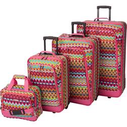 Rockland Escape 4pc Softside Checked Luggage