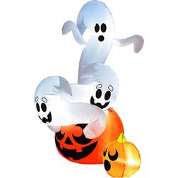 Joyin 6FT Inflatable Twisted Pumpkin and Ghosts Halloween Decoration Halloween Inflatables