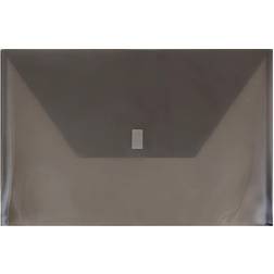 Jam Paper Plastic Envelopes with Hook and Loop Closure 12 Pack