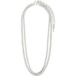Pilgrim Blossom Chain Necklace - Silver