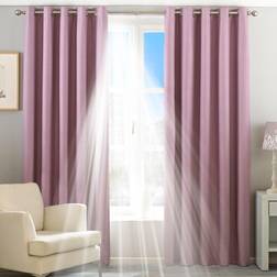 Riva Home Eclipse Mörkläggningsöljettgardiner, polyester, mauve