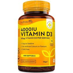 Nutravita Vitamin D3 4000IU 100ug Softgel 400 Days 240 pcs