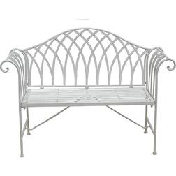 GlamHaus GlamHaus Foldable Shabby Chic Garden Bench