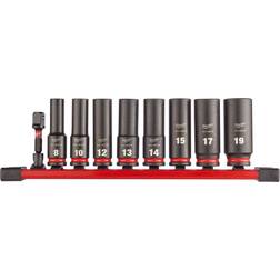 Milwaukee SHOCKWAVE Impact Duty Drive Impact Deep Rail x9 Pcs Topnøgle