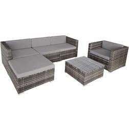 tectake Polyrattan Milano Loungesæt