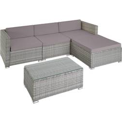 tectake Polyrattan Havesofa Firenze - Lysegrå/Mørkegrå Loungesæt