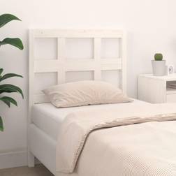 vidaXL Per Letto Bianca 80,5x4x100 cm Legno Massello Di Pino Testiera