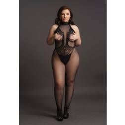 Le Désir Catsuit Rete pizzo Curvy nero Nero