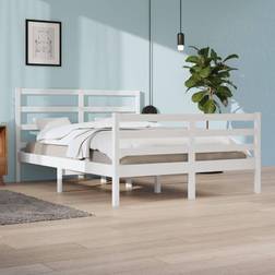 vidaXL 160x200 massivt fyrretræ Sengeramme