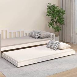 vidaXL Estructura De Cama Madera De Pino Blanca 90x200 cm