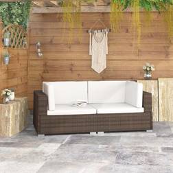 vidaXL Hjørnesæde hynder 2 stk. polyrattan Modulsofa